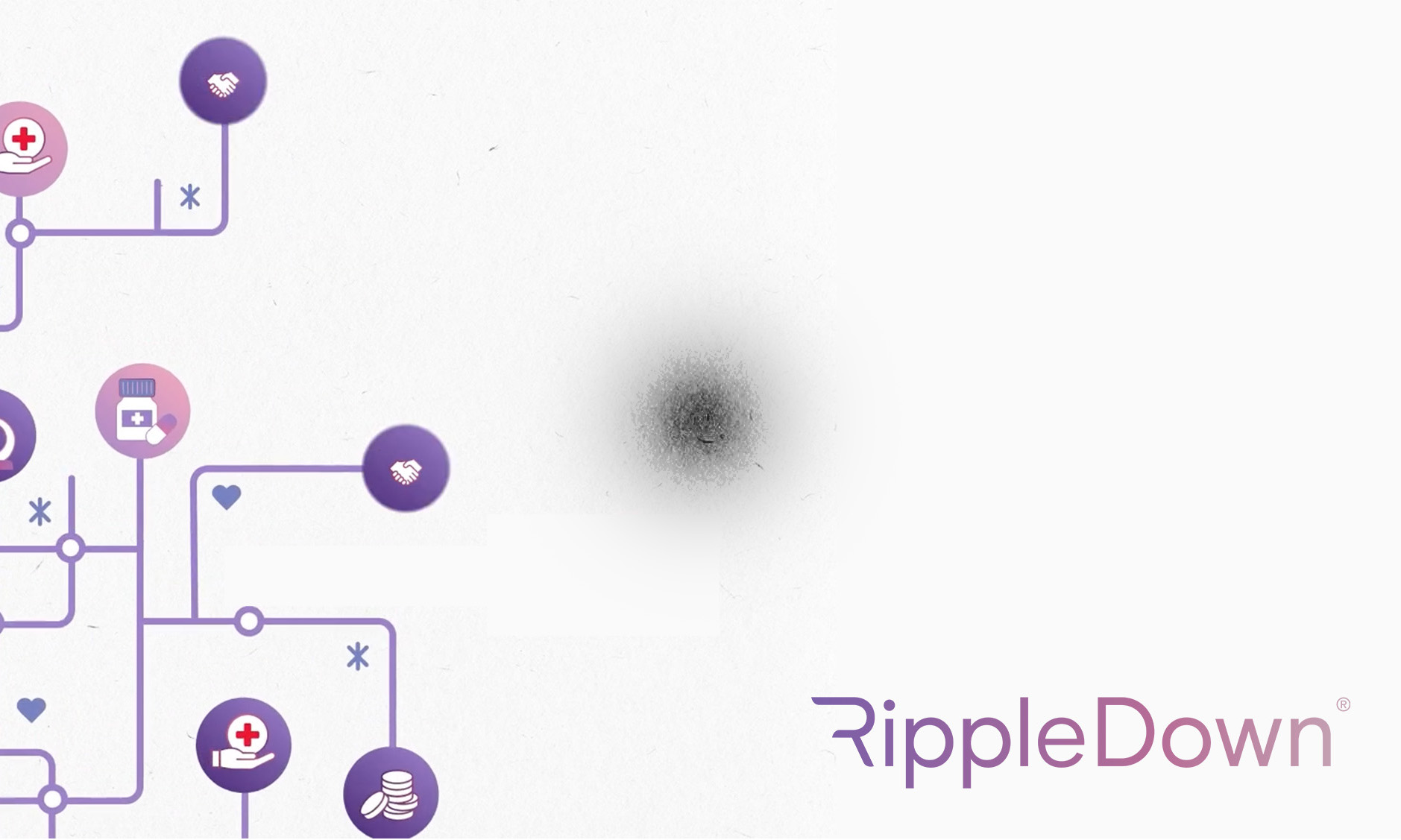 RippleDown Video Thumbnail Logo - darkened play button